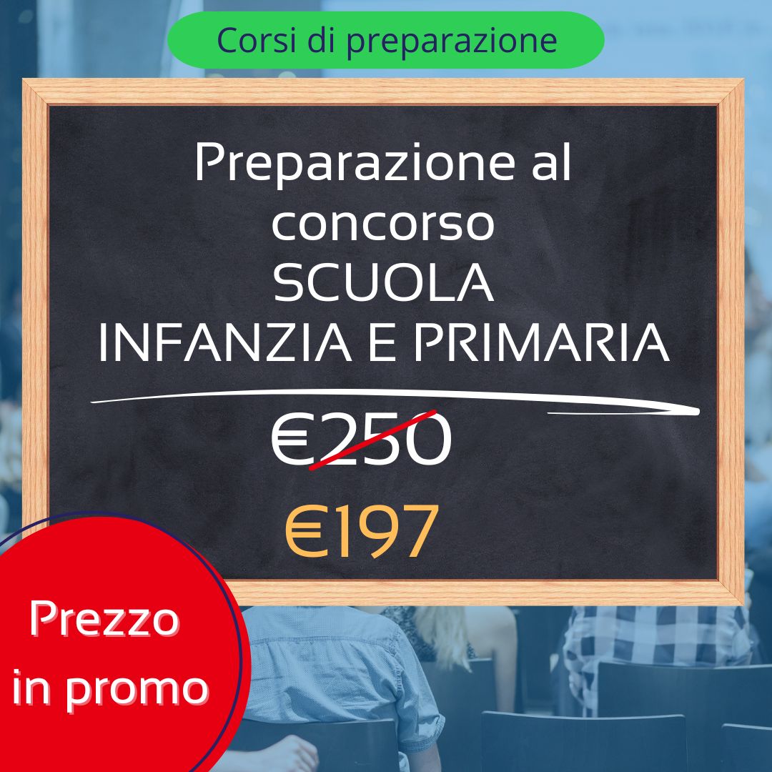 Corso Di Preparazione Per Il Concorso Scuola Infanzia E Primaria